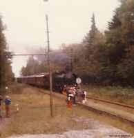 Ångloksdraget tåg i Lannabruk 1982. © Jonatan Edlund