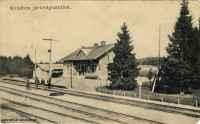 Kvistbro stationshus i början av 1900-talet. Rasmus Axelssons samling