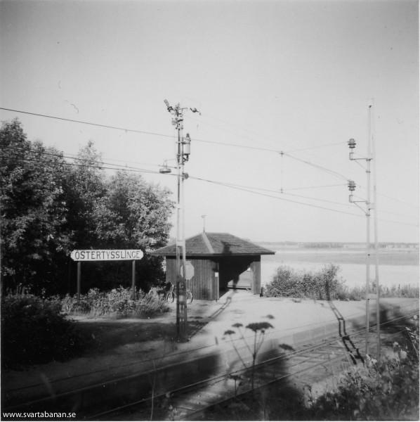 Östertysslinge hållplats 1950. - klicka för att stänga rutan