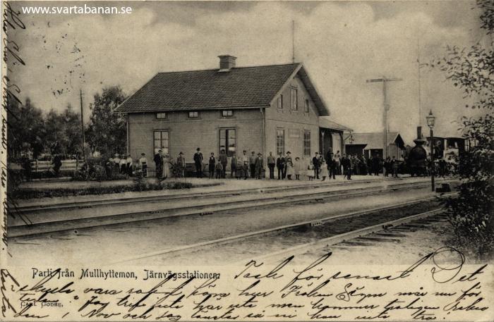 Mullhyttemo station i början 1900-talet. - klicka för att stänga rutan