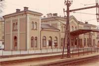 Örebro Central stationshus i maj 1969. Örebro bandistrikt