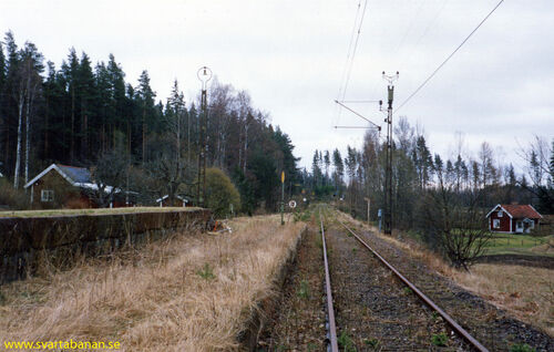 Bangården i Dormen den 11 april 1990. - klicka för att förstora Bangården i Dormen den 11 april 1990. - klicka för att förstora