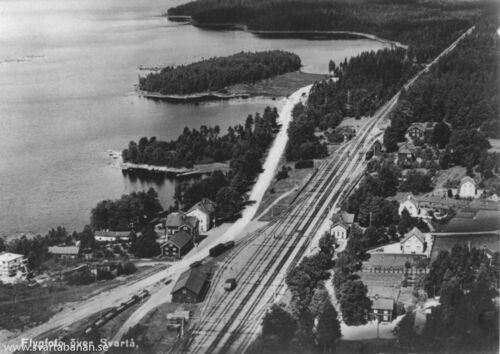 Flygfoto över Svartå 1939. - klicka för att förstora