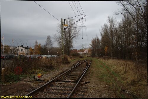 Växeln vid Nerikes Allehanda i riktning mot Örebro S den 5 november 2007. - klicka för att förstora Växeln vid Nerikes Allehanda i riktning mot Örebro S den 5 november 2007. - klicka för att förstora