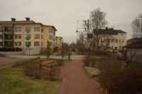 Fjugesta bangård den 27 december 2007 i riktning Örebro. - klicka för att förstora