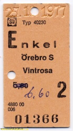 »En biljett Örebro S–Vintrosa, tack!« - klicka för att förstora »En biljett Örebro S–Vintrosa, tack!« - klicka för att förstora
