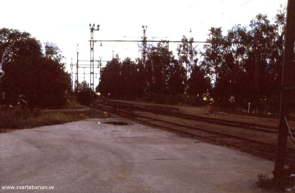 Bangården i Latorpsbruk den 4 augusti 1974. - klicka för att stänga rutan