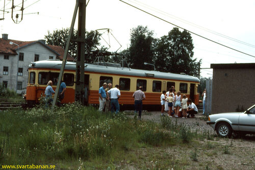 Tåg 3067 i Svartå den 24 juni 1985. - klicka för att förstora