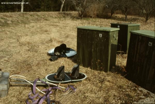 Signaler och reläskåp från Latorpsbruk den 11 april 1991. - klicka för att stänga rutan