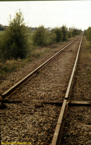 Spåret har kapats upp mellan Latorpsbruk och Holmstorp den 18 maj 1991. - klicka för att förstora