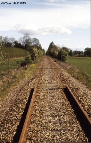 Spåret har rivits upp mellan Latorpsbruk och Holmstorp den 27 maj 1991. - klicka för att stänga rutan