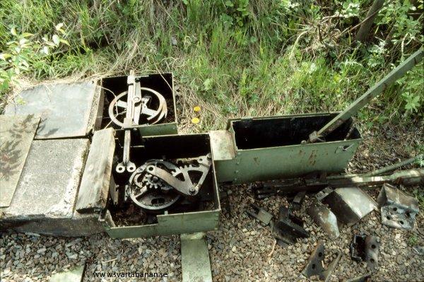 Växelmekanism i Latorpsbruk den 28 maj 1991. - klicka för att stänga rutan