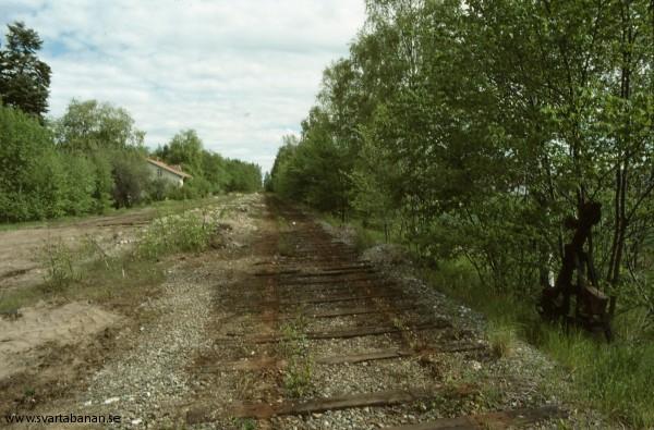 Bangården i Latorpsbruk den 28 maj 1991. - klicka för att stänga rutan
