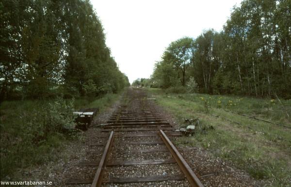 Bangården i Latorpsbruk den 28 maj 1991. - klicka för att stänga rutan