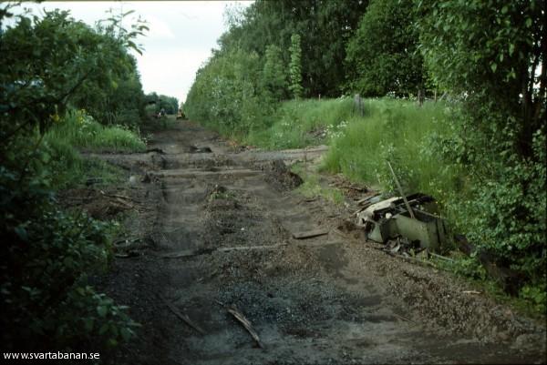 Södra infarten till Latorpsbruk den 16 juni 1991. - klicka för att stänga rutan