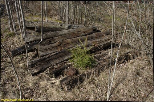 Sliprar efter industrispåret Garphyttan-Latorpsbruk den 5 april 2008. - klicka för att förstora