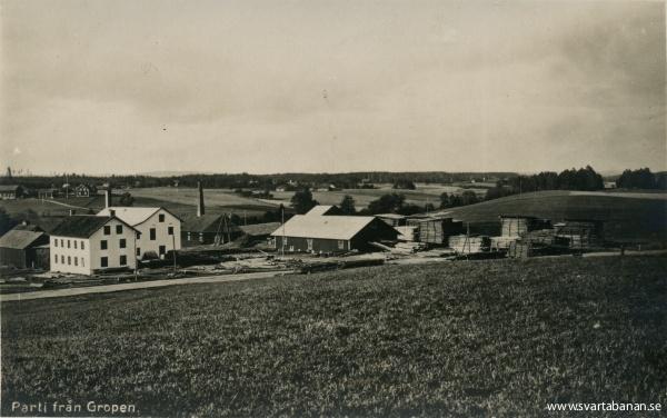Gropens samhälle i början av 1900-talet. - klicka för att stänga rutan