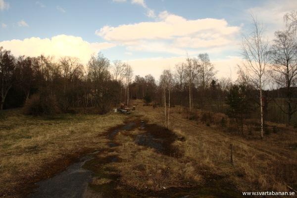 Bangården i Latorpsbruk den 14 april 2008. - klicka för att stänga rutan
