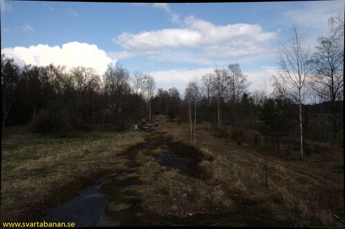 Bangården i Latorpsbruk den 14 april 2008. - klicka för att förstora