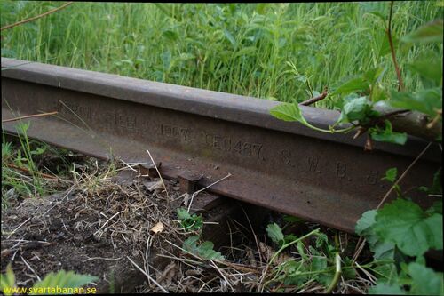 Räl vid Karlslund den 9 juni 2008. - klicka för att förstora Räl vid Karlslund den 9 juni 2008. - klicka för att förstora