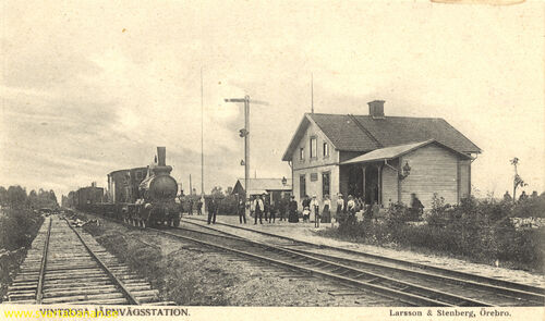 Vintrosa stationshus 1900. - klicka för att förstora