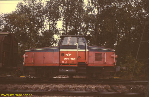 Dieselloket Z70 703 i Örebro den 29 september 1997. - klicka för att förstora