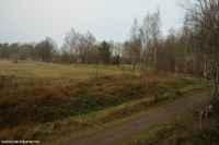 Platsen för Edsbergsvägens banvaktstuga den 5 november 2008. - klicka för att förstora
