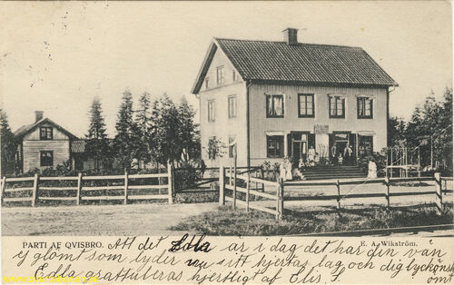 E A Wickströms affär vid Kvistbro station i början av 1900-talet. - klicka för att förstora
