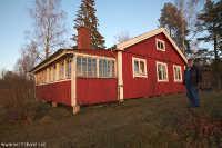 Sommarstuga vid Nornäset vid Mariedamm den 23 december 2016. - klicka för att förstora