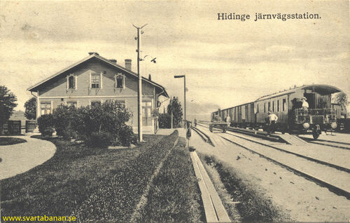 Hidingebro station i början av 1900-talet. - klicka för att förstora Hidingebro station i början av 1900-talet. - klicka för att förstora