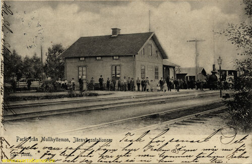 Mullhyttemo station i början 1900-talet. - klicka för att förstora Mullhyttemo station i början 1900-talet. - klicka för att förstora