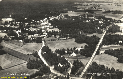Flygfoto över Mullhyttan före 1947. - klicka för att förstora