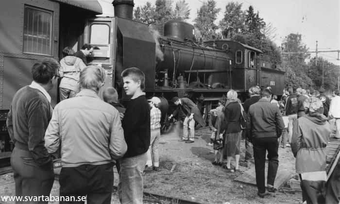 NBVJs ånglok SWB H3 58 i Fjugesta den 25 eller 26 september 1982. - klicka för att stänga rutan