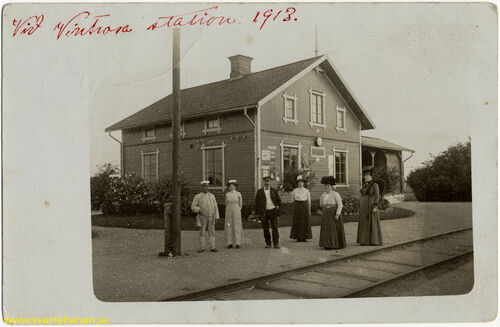 Vintrosa stationshus år 1913. - klicka för att förstora Vintrosa stationshus år 1913. - klicka för att förstora