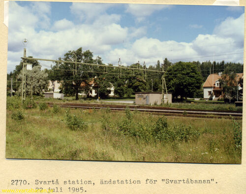 Svartå station den 22 juli 1985. - klicka för att förstora