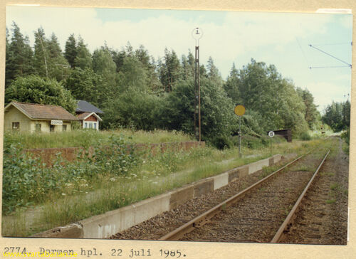 Dormens hållplats den 22 juli 1985. - klicka för att förstora Dormens hållplats den 22 juli 1985. - klicka för att förstora