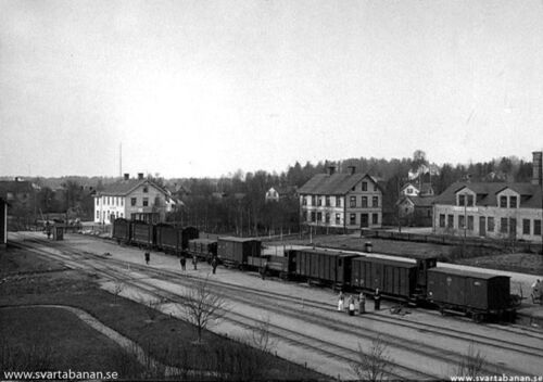Fjugesta bangård i början av 1900-talet. - klicka för att förstora Fjugesta bangård i början av 1900-talet. - klicka för att förstora