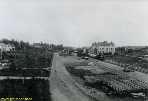 Fjugesta bangård i början av 1900-talet. - klicka för att förstora Fjugesta bangård i början av 1900-talet. - klicka för att förstora