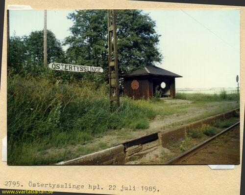 Östertysslinge den 22 juli 1985. - klicka för att förstora Östertysslinge den 22 juli 1985. - klicka för att förstora