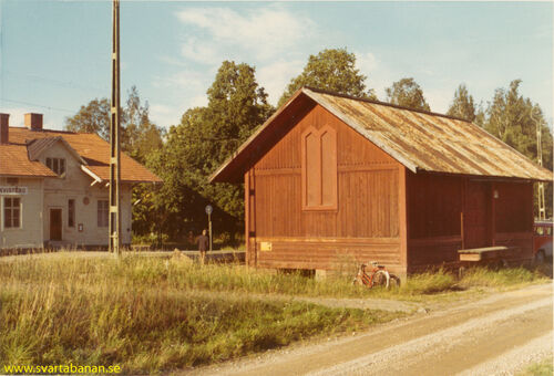 Kvistbro godsmagasin i augusti 1969. - klicka för att förstora Kvistbro godsmagasin i augusti 1969. - klicka för att förstora